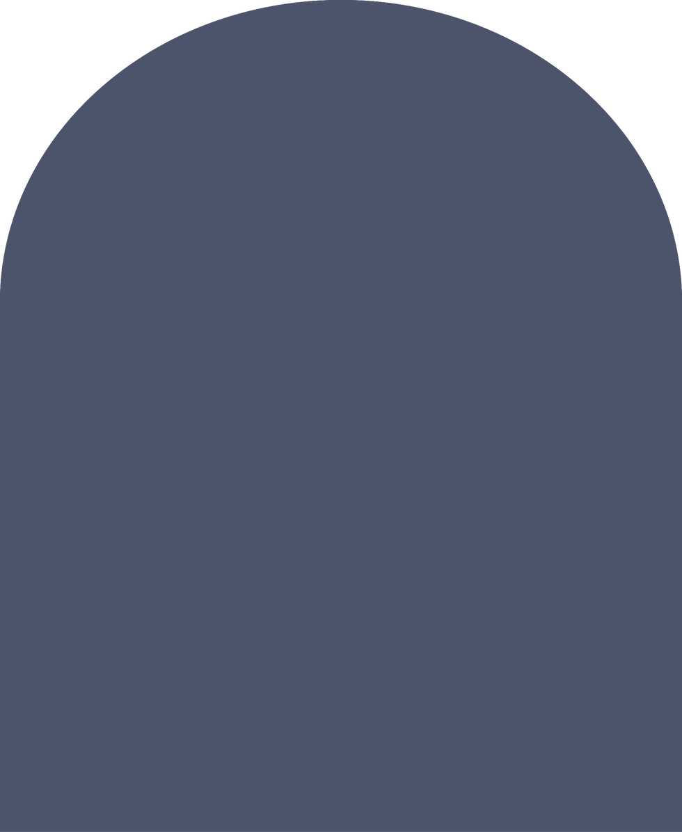 Digital mockup of an arch style envelope liner in a cobalt blue color.