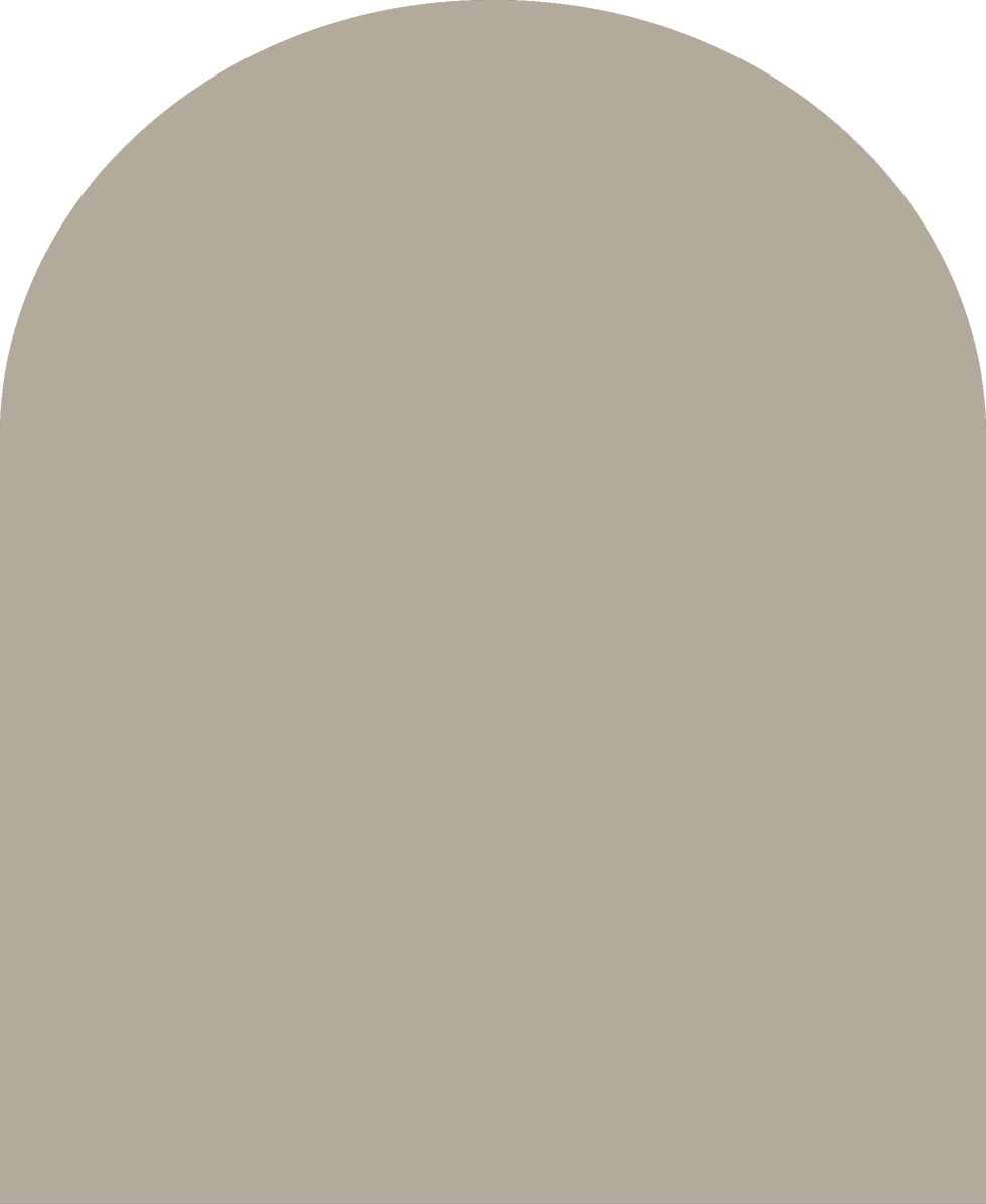 Digital mockup of an arch style envelope liner in a taupe color.