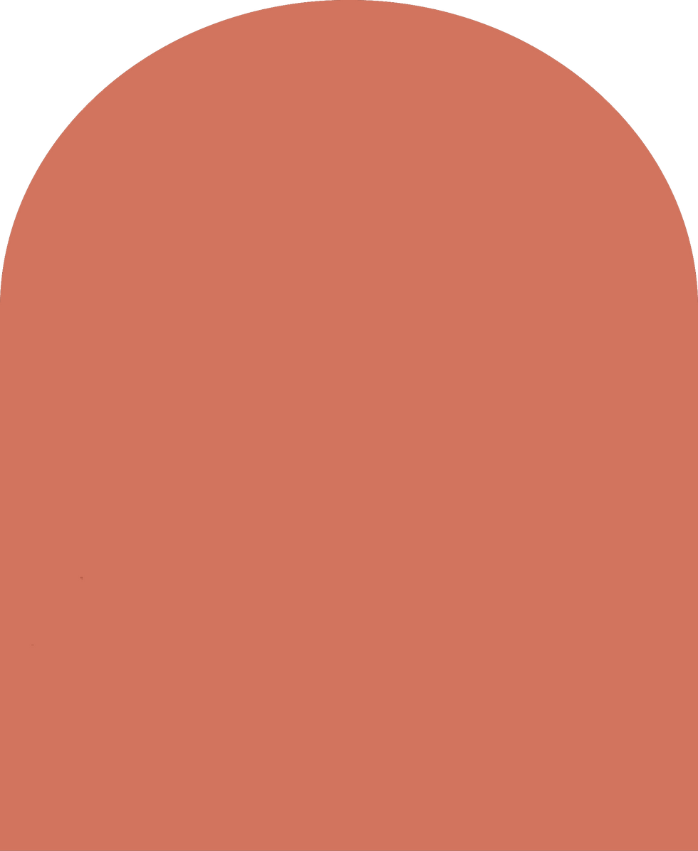 Digital mockup of an arch style envelope liner in a brick red color.