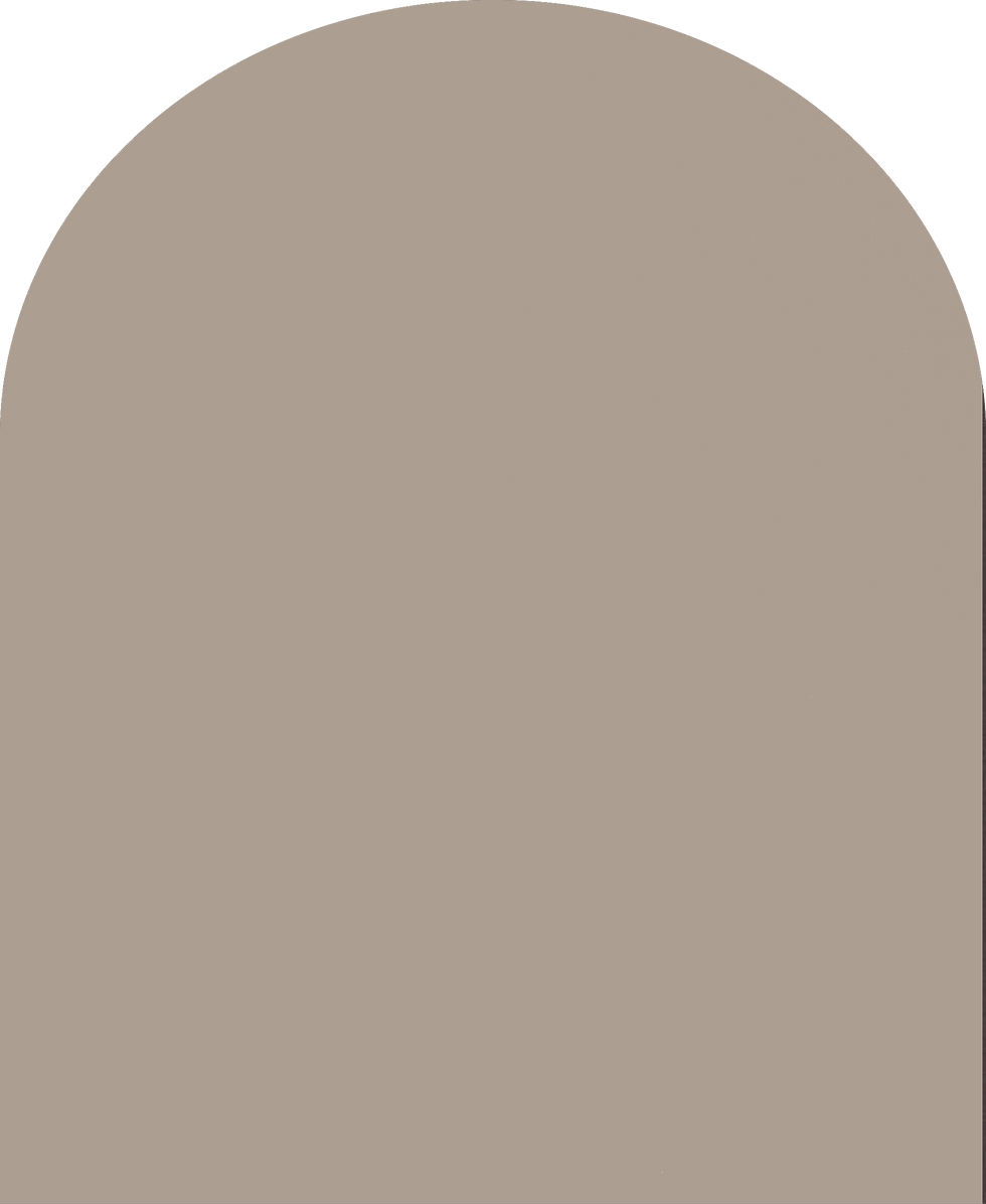 Digital mockup of an arch style envelope liner in a warm taupe color.