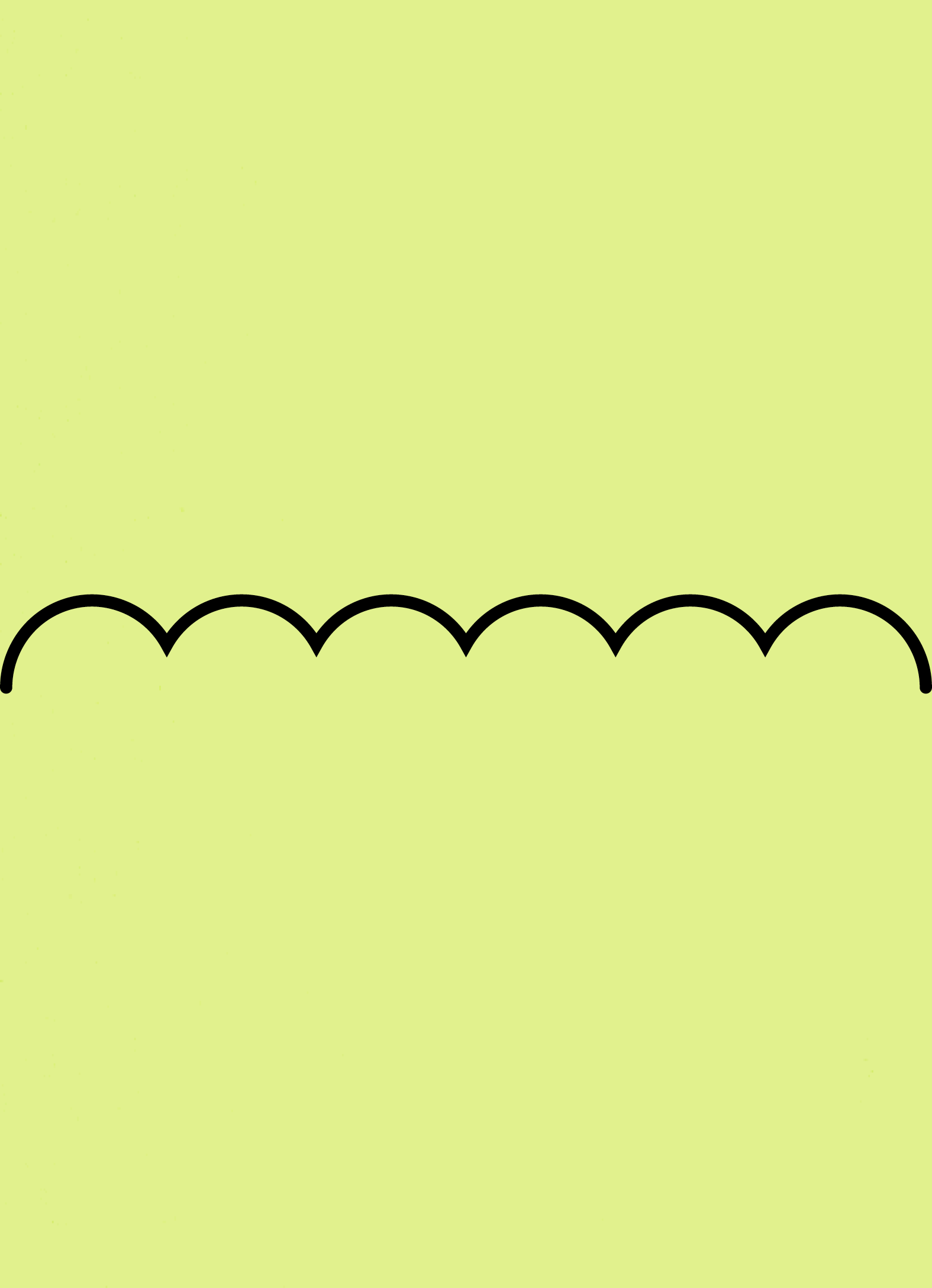 Digital mockup of an invitation scallop style pocket in a key lime color.