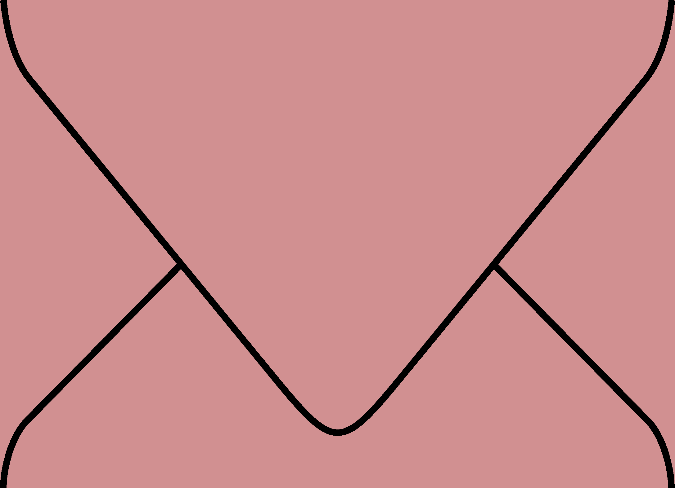 Digital mockup of a standard style wedding invitation envelope in a rose pink color.
