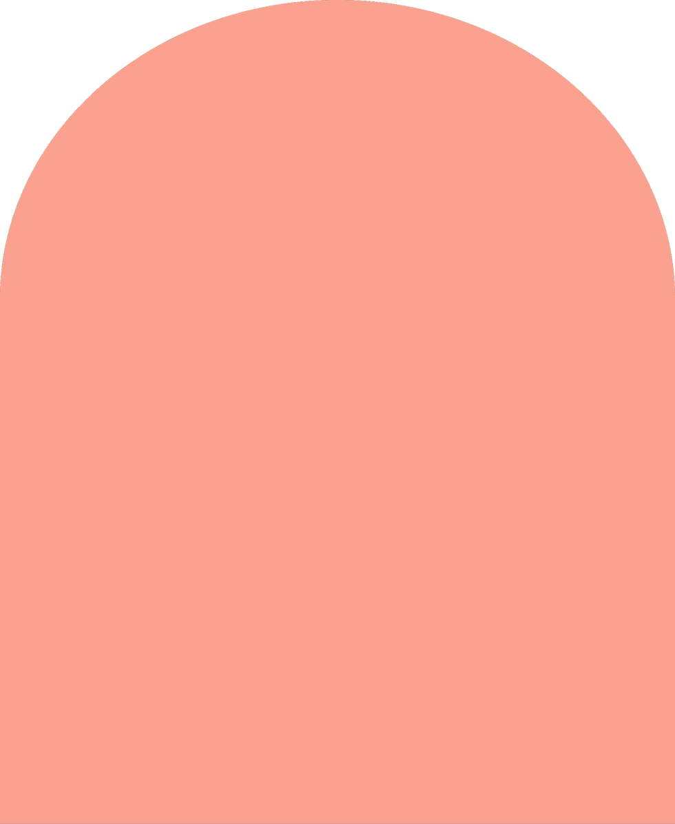 Digital mockup of an arch style envelope liner in a coral color.