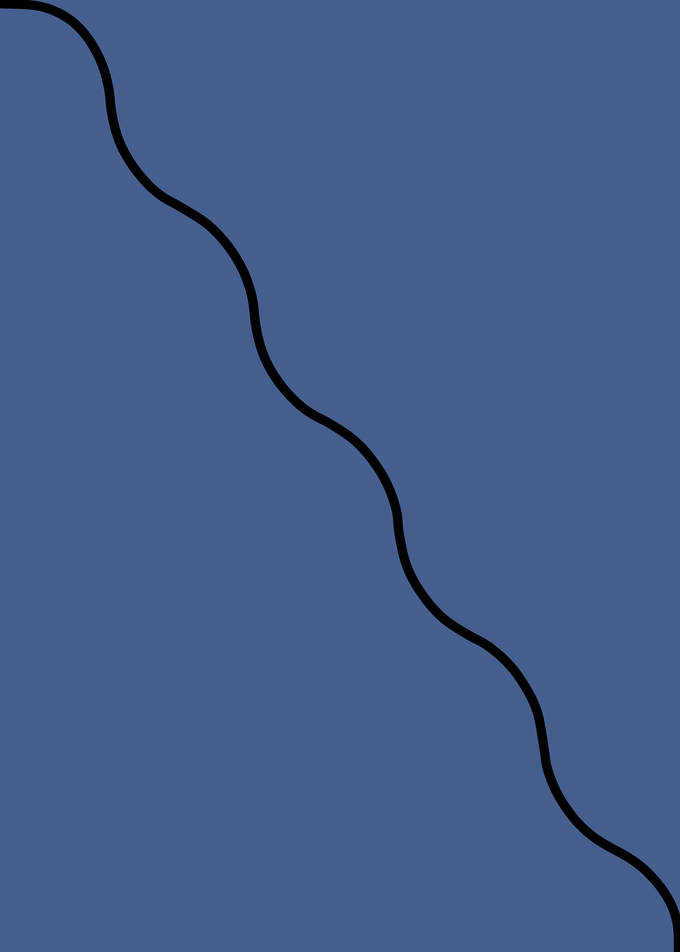 Thumbnail: Digital mockup of a angle wave style invitation pocket in a sapphire blue color