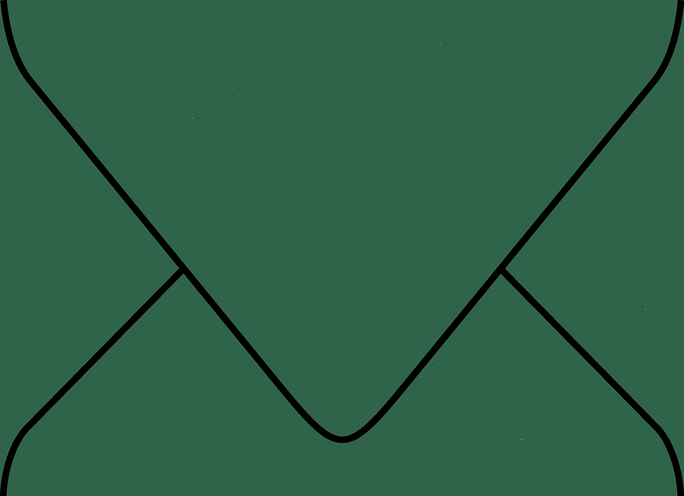 Digital mockup of a standard style envelope in a forest green color.