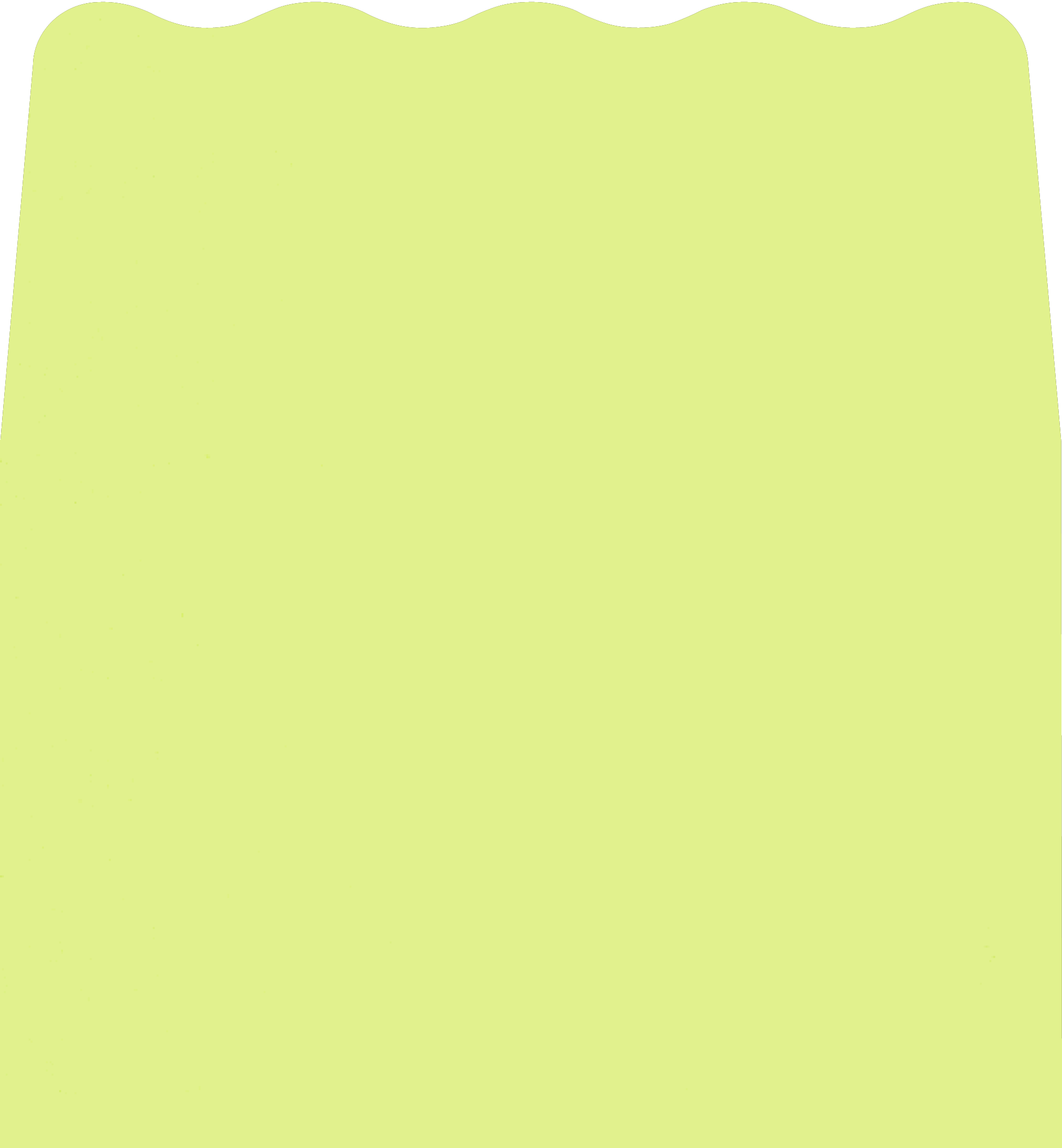 Digital mockup of a wave style envelope liner in a key lime color.
