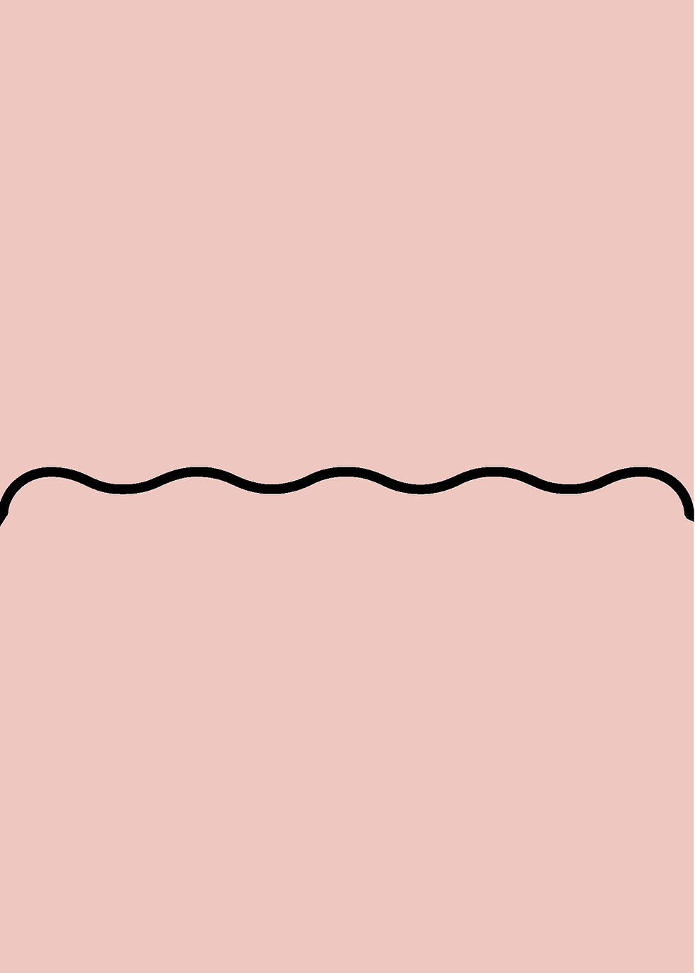 Thumbnail: Digital mockup of a wave style wedding invitation pocket in a muted pink color.