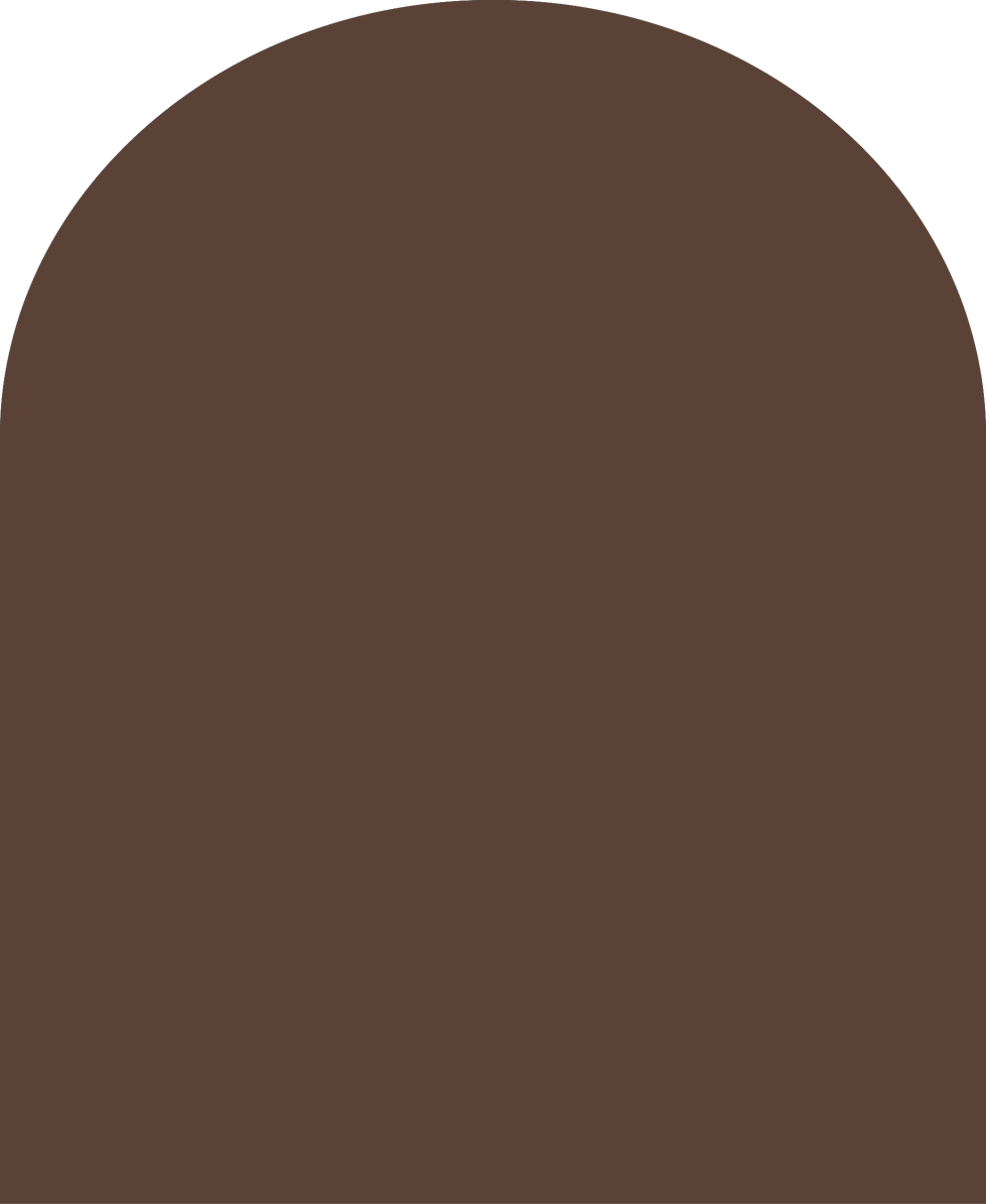 Digital mockup of an arch style envelope liner in a brown color.