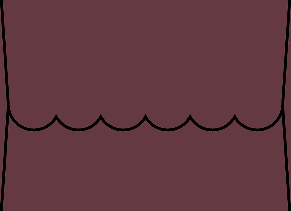 Thumbnail: Digital mockup of a scallop style wedding invitation envelope in a wine color.