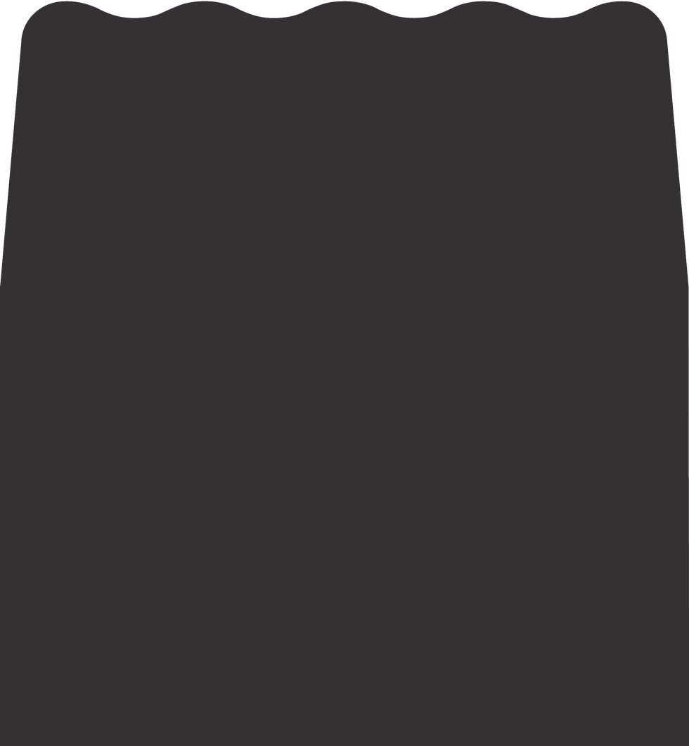 Digital mockup of a wave style envelope liner in a black color.