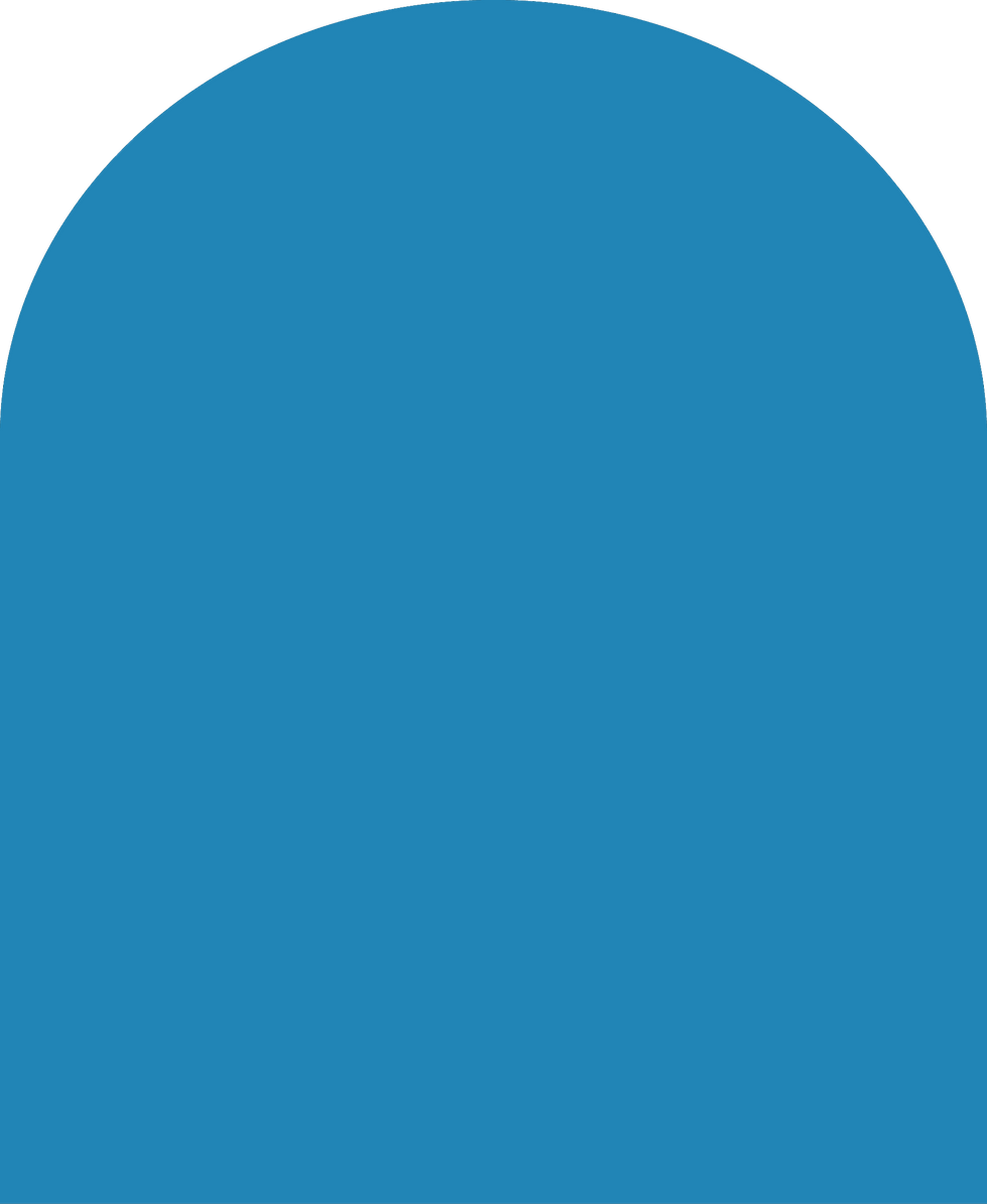 Digital mockup of an arch style envelope liner in a rich blue color.