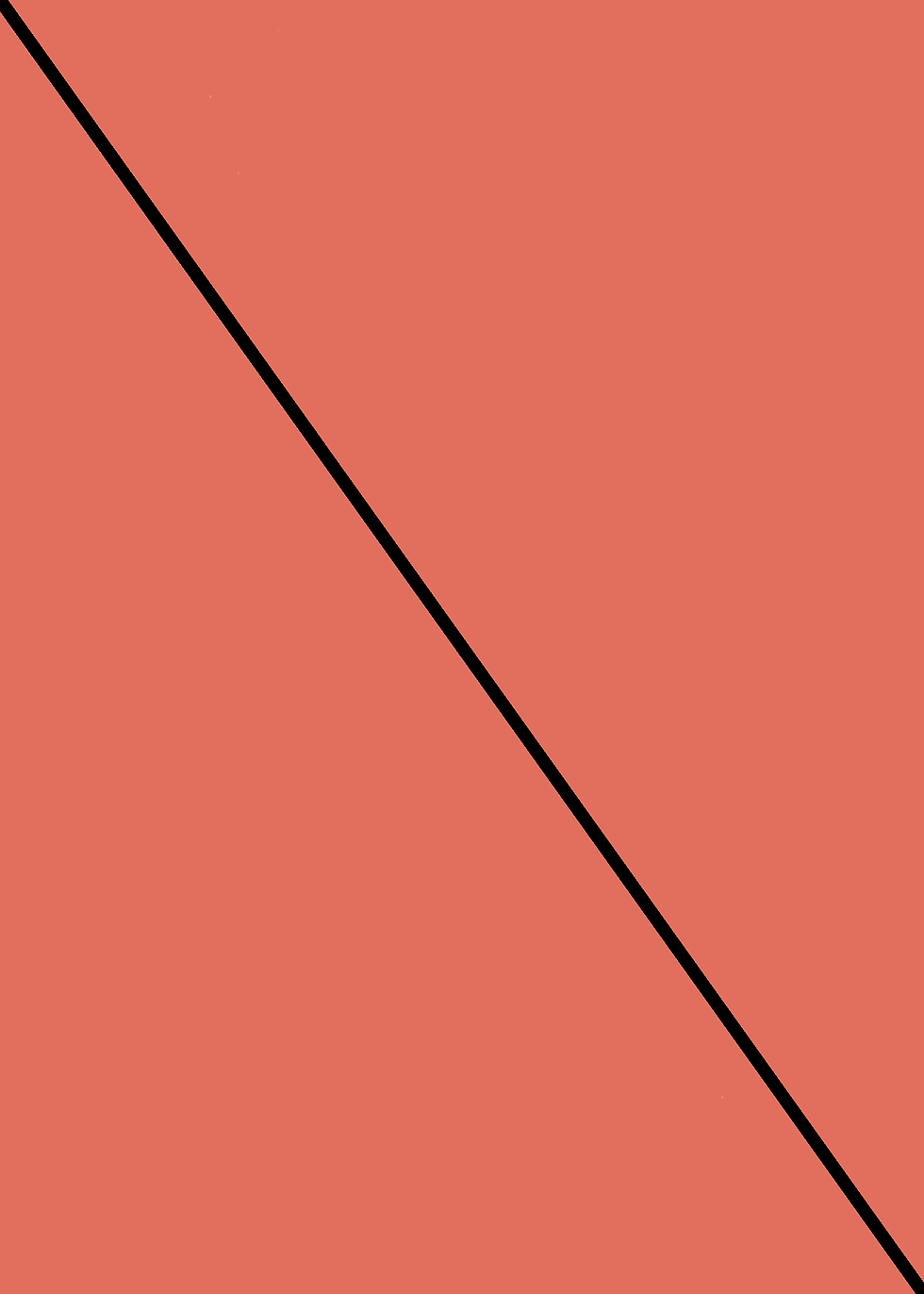 Thumbnail: Digital mockup of an angle style wedding invitation pocket in a deep coral color.