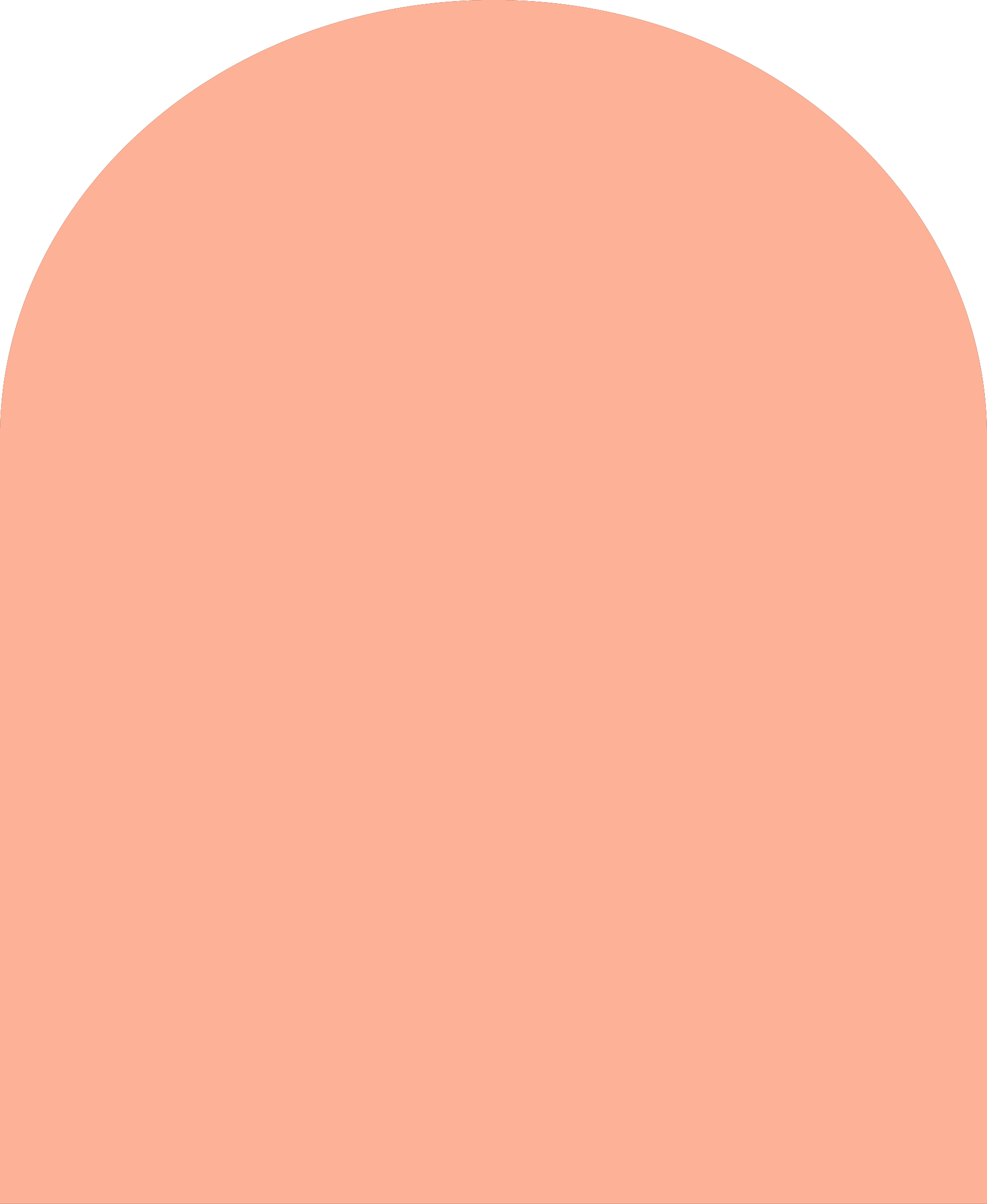 Digital mockup of an arch style envelope liner in a coral pink color.