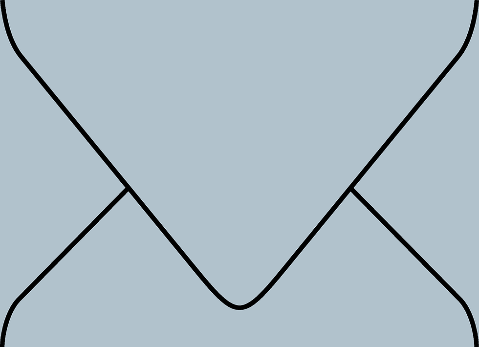 Digital mockup of a standard style wedding invitation envelope in a steel blue color.