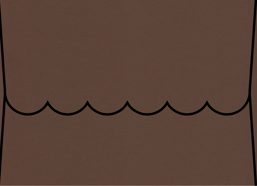 Blank Scallop Envelopes Brown (Set of 10)