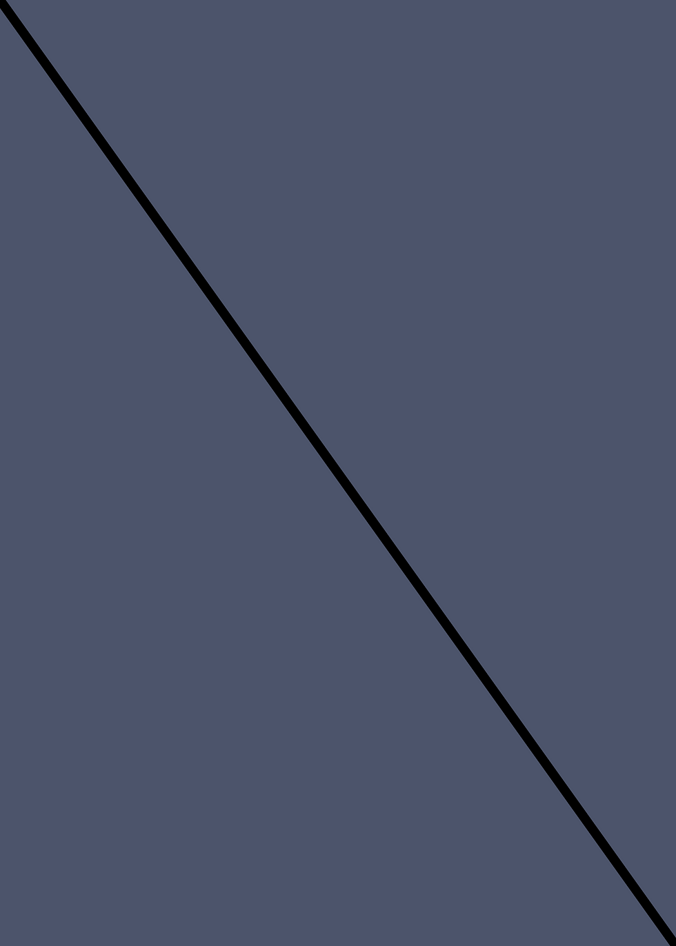 Digital mockup of a angle style invitation pocket in a cobalt blue color