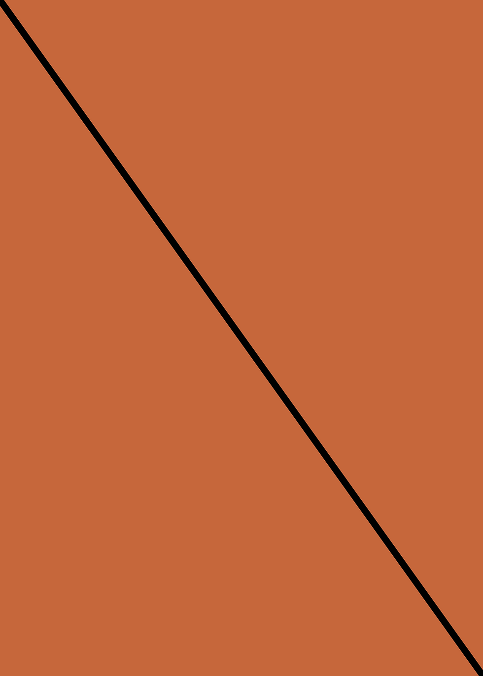 Digital mockup of a angle style invitation pocket in a rust orange color