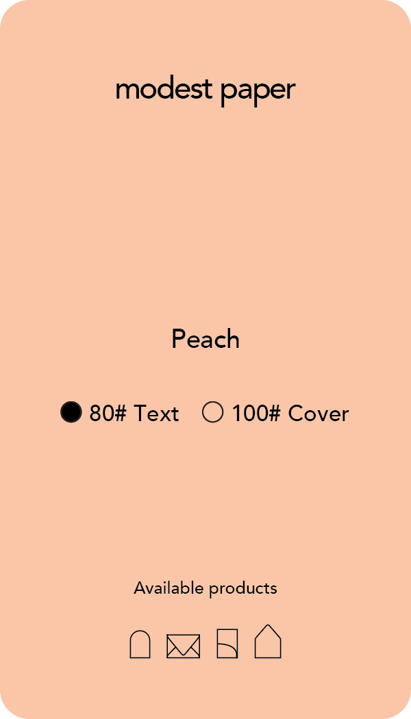 Thumbnail: Digital mockup of a paper swatch in a peach color in text paper.