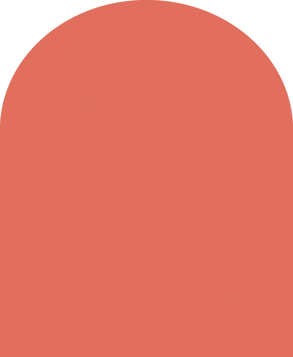 Digital mockup of an arch style envelope liner in a deep coral color.