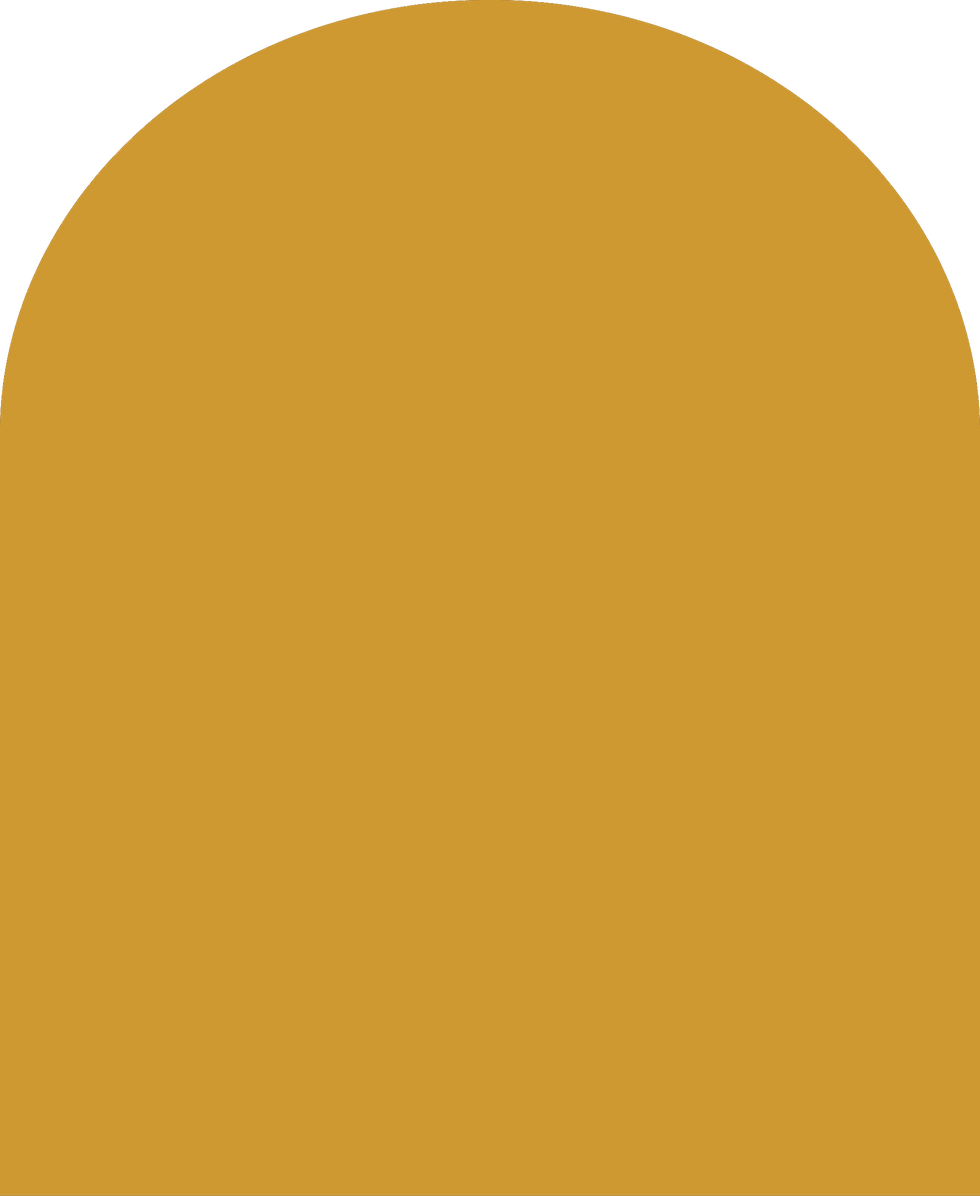 Digital mockup of an arch style envelope liner in a mustard color.