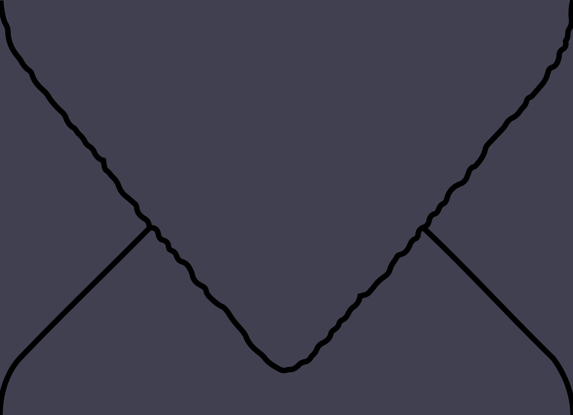 Digital mockup of a hand torn v flap style wedding envelope in a imperial blue color