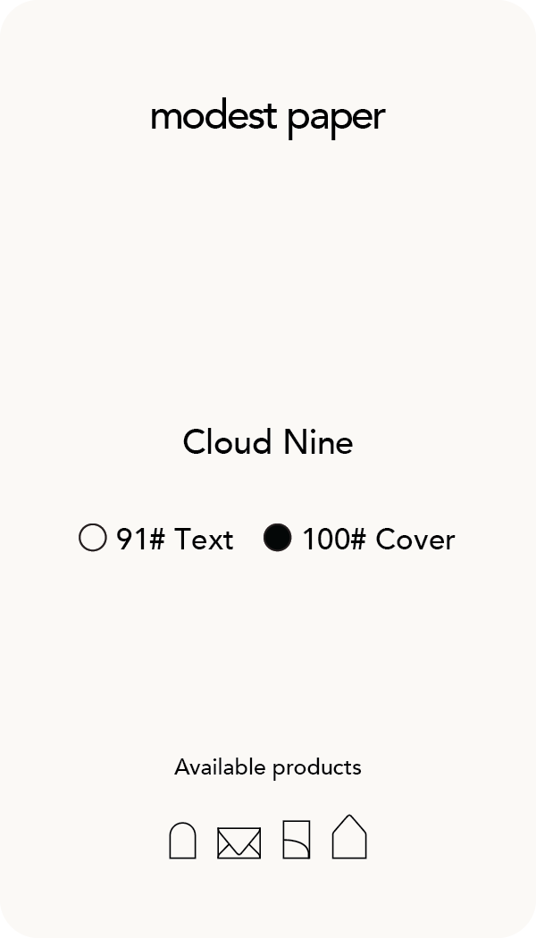 Digital mockup of a paper swatch in a off-white color in a cover weight.