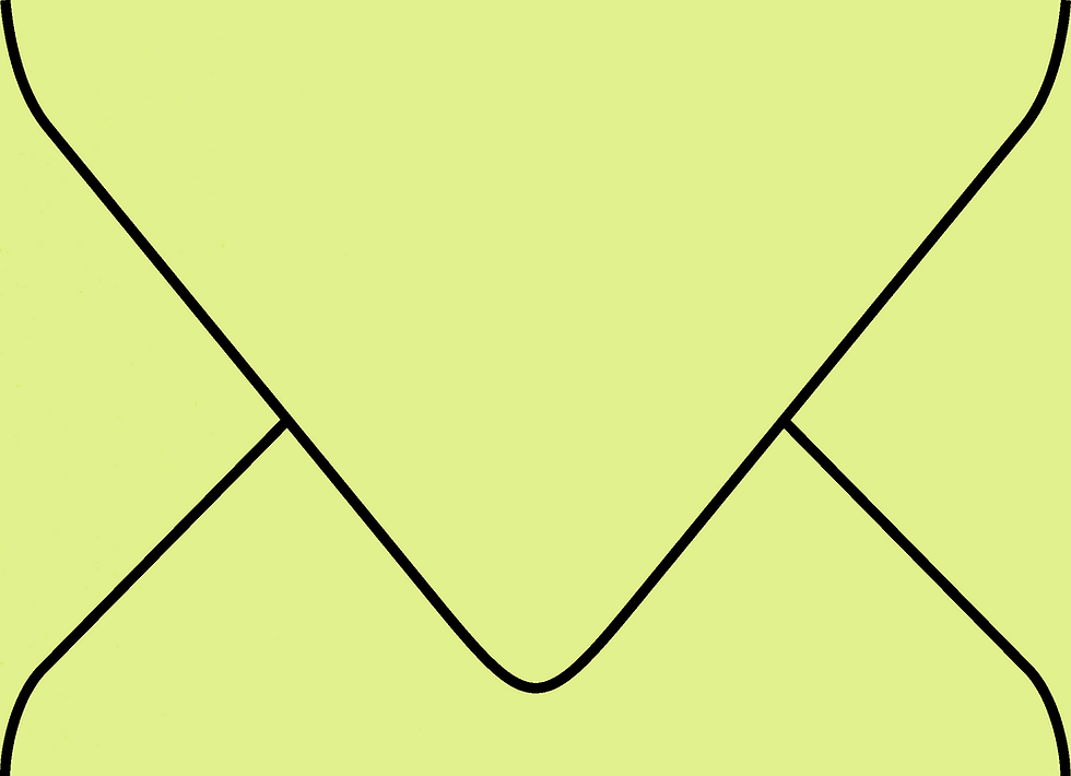 Digital mockup of a standard style envelope in a key lime color.