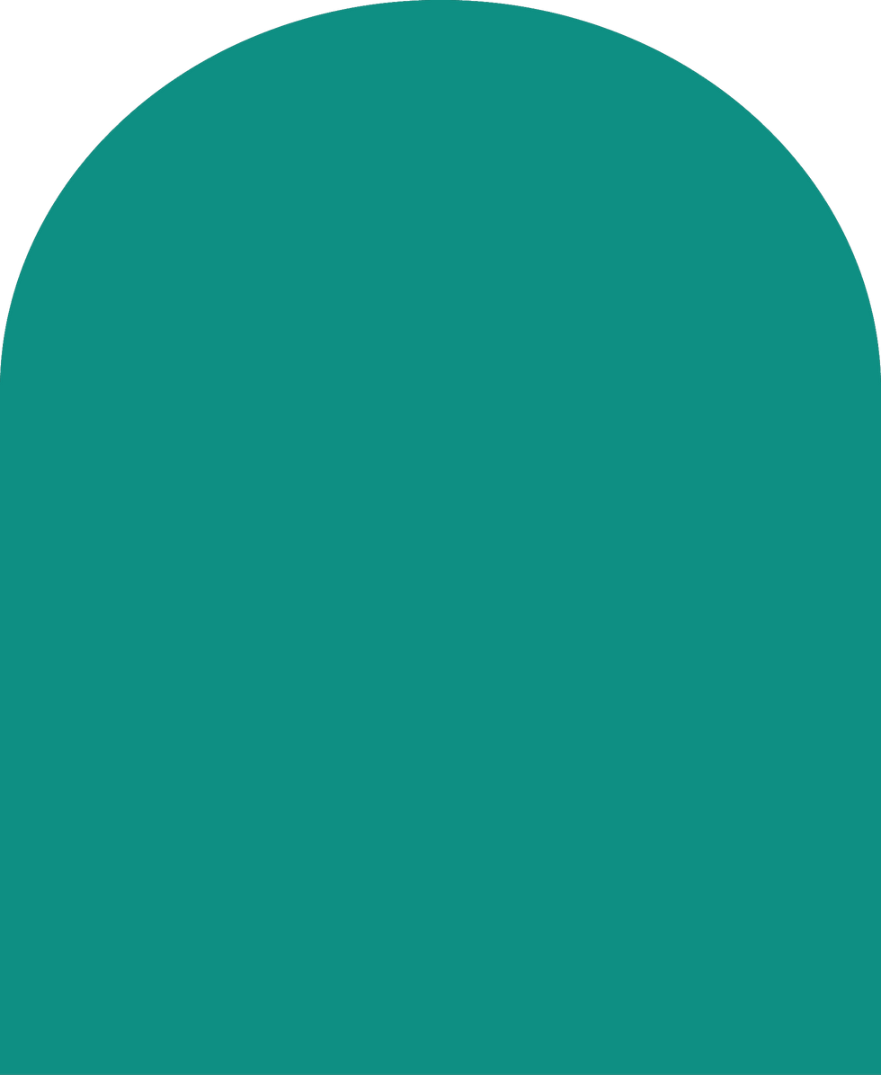 Digital mockup of an arch style envelope liner in a teal color.