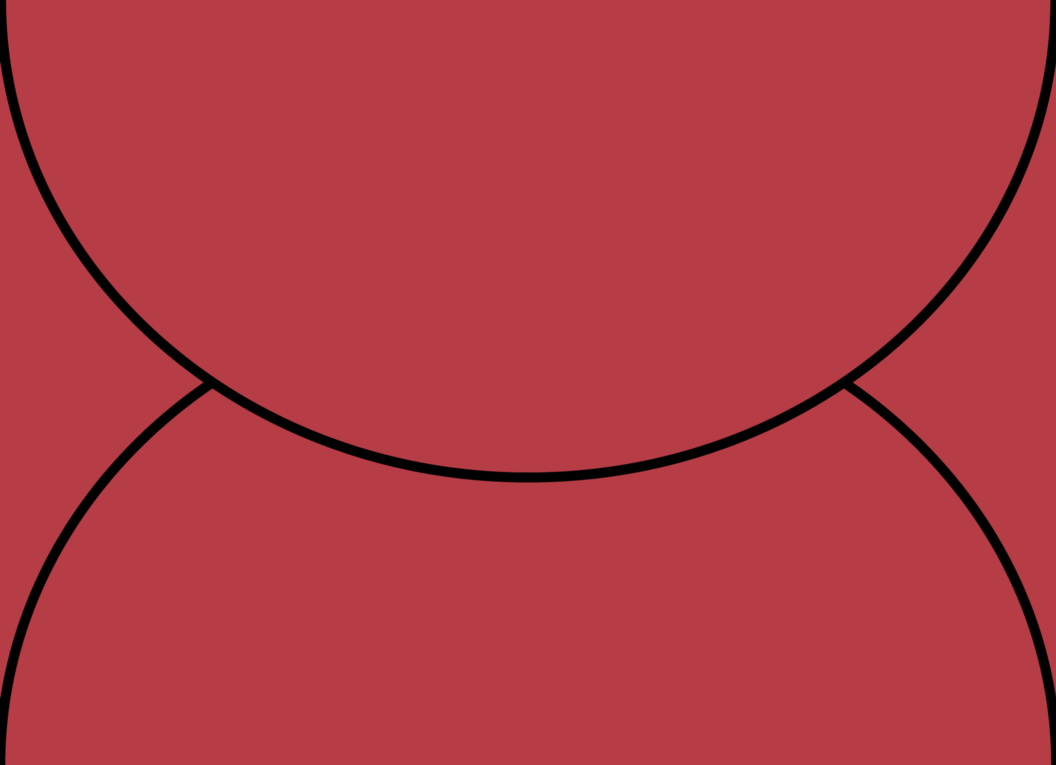 Digital mockup of a arch flap style wedding envelope in a darker red color