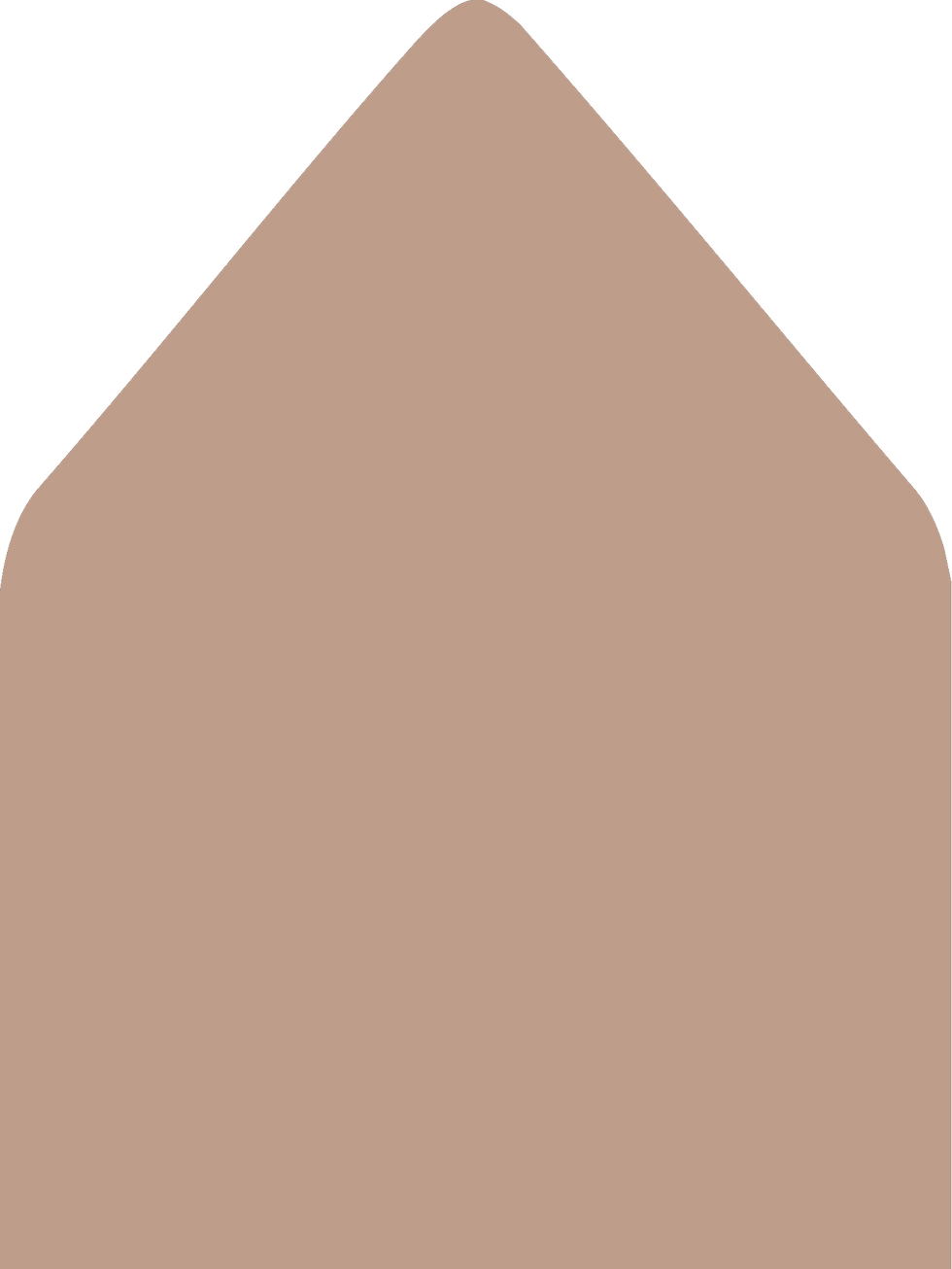 Digital mockup of a standard style envelope liner in a pink nude color.