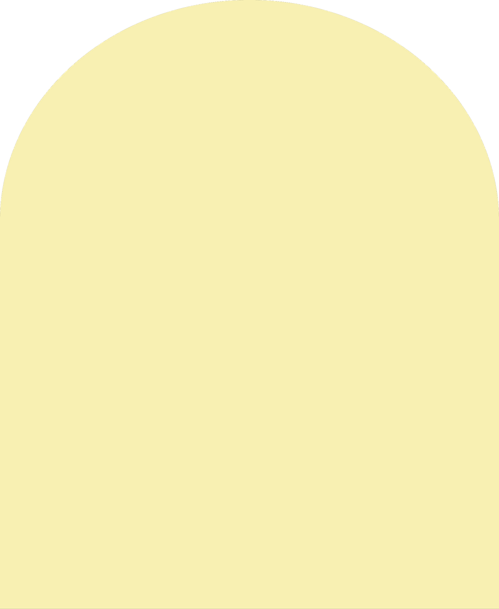 Digital mockup of an arch style envelope liner in a light yellow color.