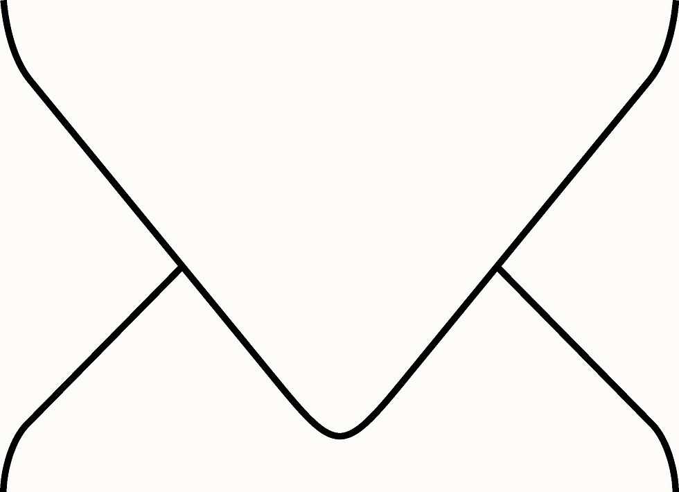 Digital mockup of a standard style envelope in a off white color.