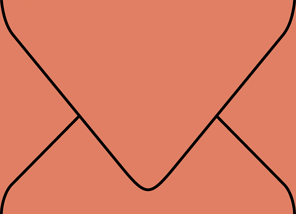Digital mockup of a standard style wedding invitation envelope in a metallic orange color.
