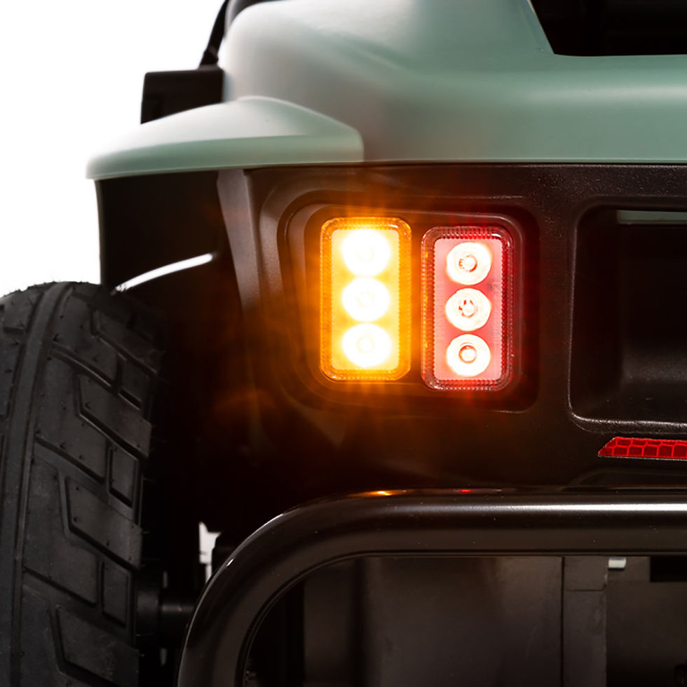 Thumbnail: Pride Baja Bandit 4-wheel mobility scooter rear view in colour sage