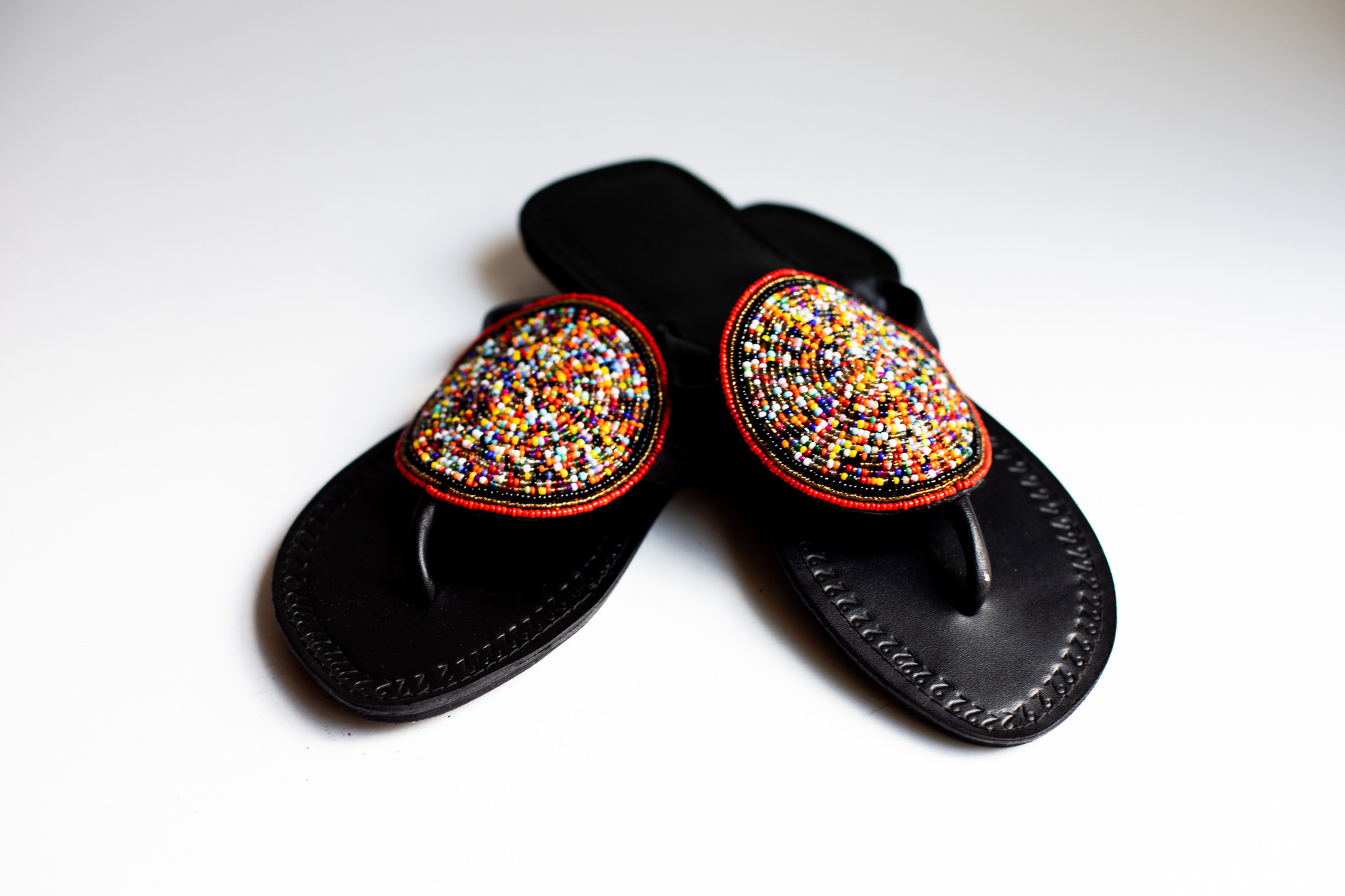 Multicolor Circle Medallion Sandal