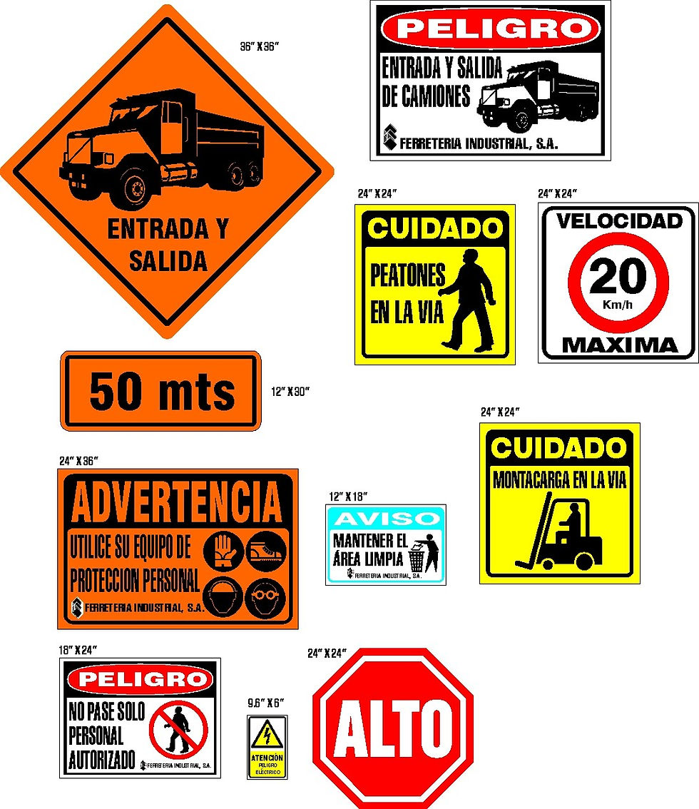 Letreros de advertencia