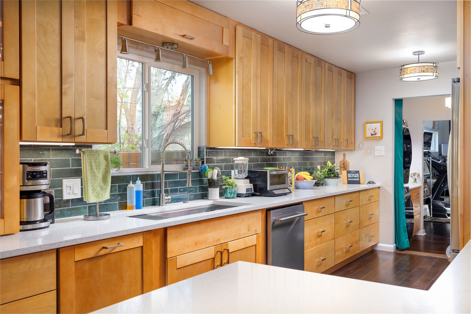 Kitchen Building Supplies interior designed to a luxury mid-century modern style.