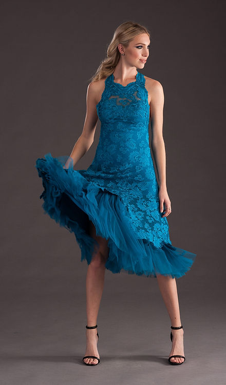 Cocktail Lace Dress with tutu skirt