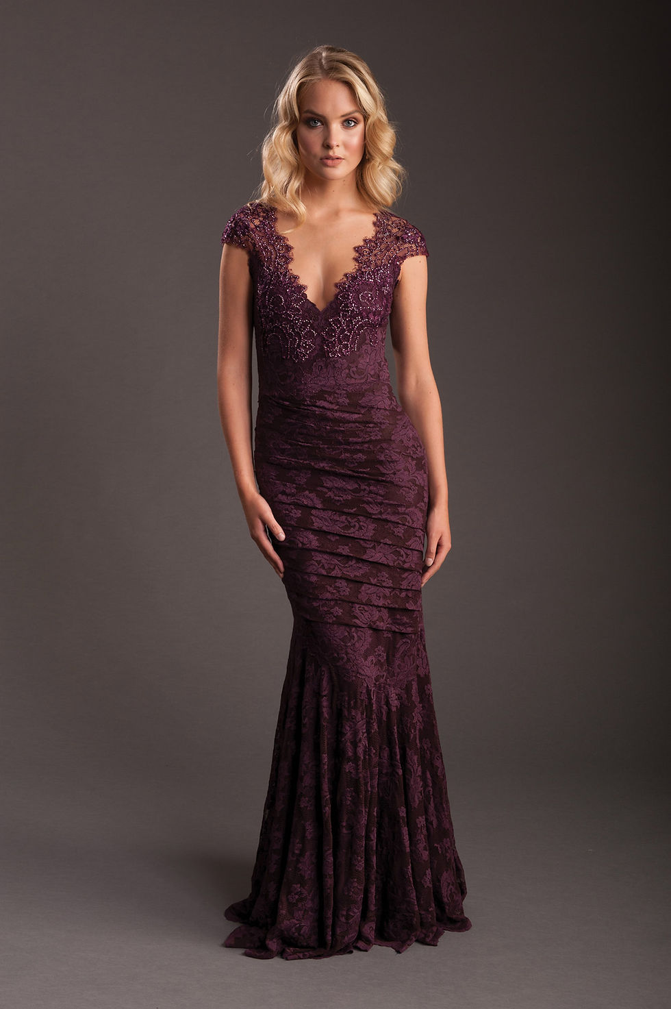 Port Gown with Deep Neckline