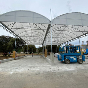 Montaje de estructura de cubierta