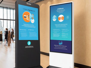 Enhancing Corporate Visitor Experience with the Appworld Visitor App on a 32-Inch Kiosk Standee