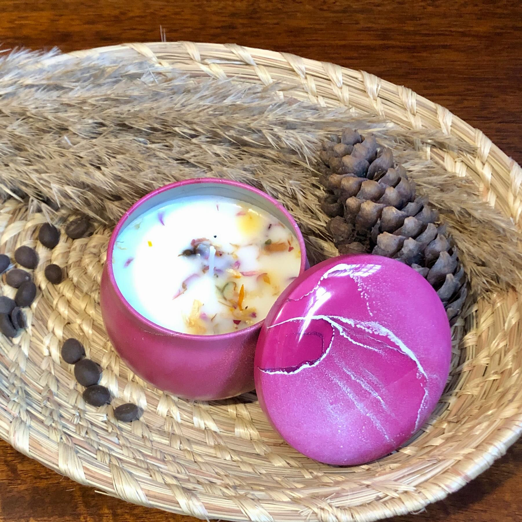 Rose | Natural Scented Soy Wax Candle | 120gms | Tin Jar