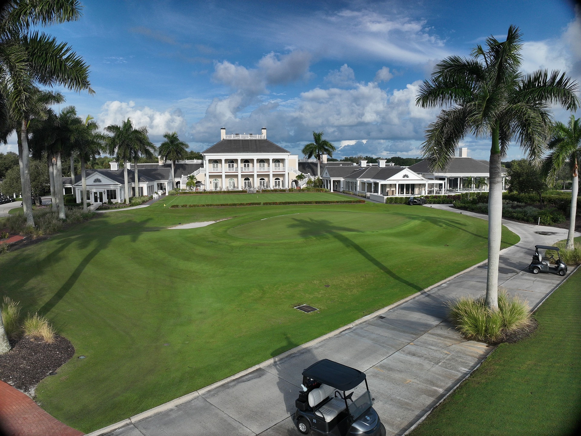 Golf course before proposed design improvements, showing existing conditions prior to technology-assisted visualization.