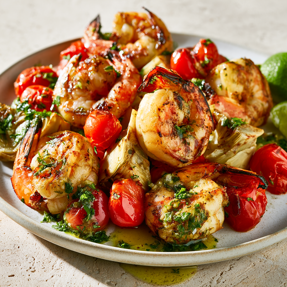 Spanish Lime-Garlic Grilled Shrimp