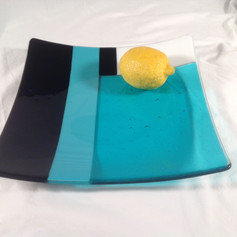 Aqua/Black Platter