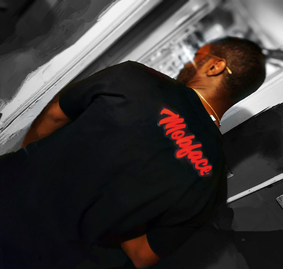 Thumbnail: OG RED MOBFACE HEAVY TEE: BLACK/RED