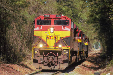 Kansas City Southern Through A Tree Tunnel