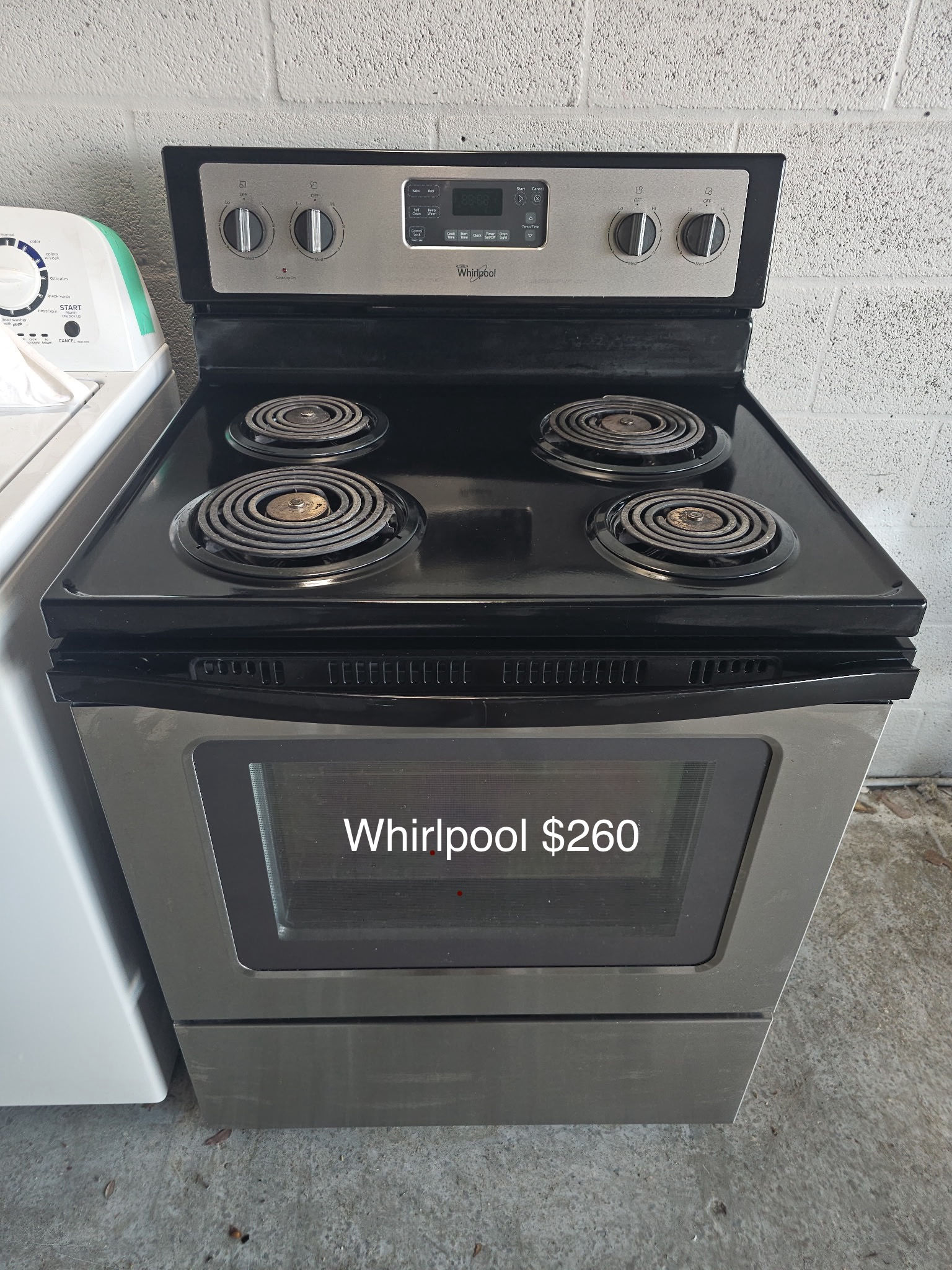 Whirlpool stainless steel stove