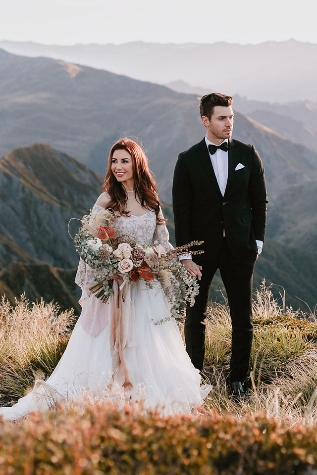 Queenstown sunrise helicopter elopement