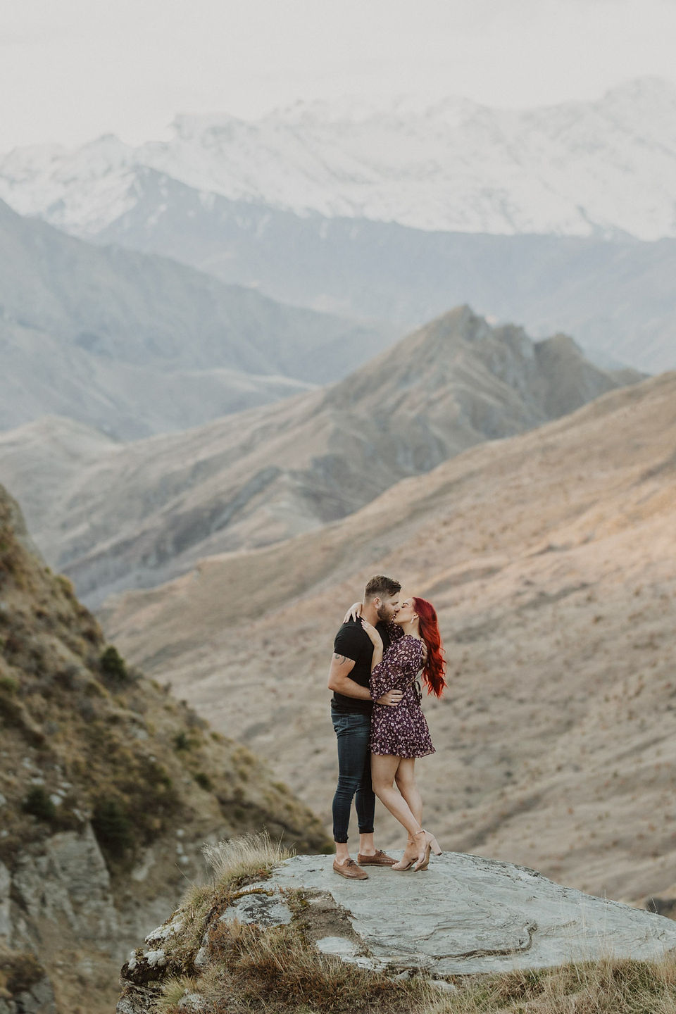 Queenstown river and mountain engagement photos